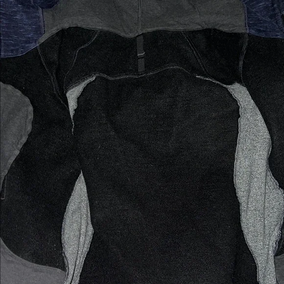 lululemon athletica Scuba Full-Zip Hoodie Black and Heathered Medium Grey Size 8 - Picture 12 of 12